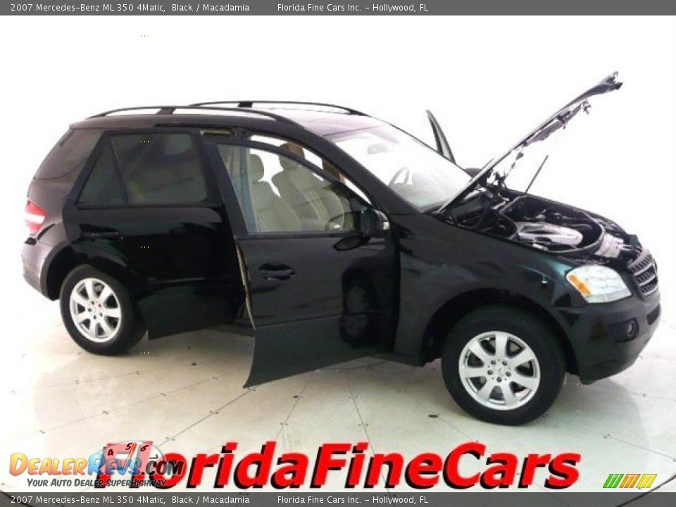 2007 Mercedes-Benz ML 350 4Matic Black / Macadamia Photo #7