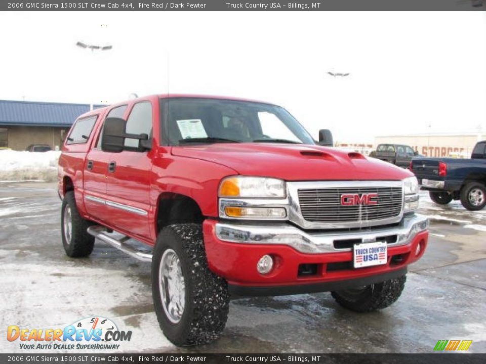2006 GMC Sierra 1500 SLT Crew Cab 4x4 Fire Red / Dark Pewter Photo #5