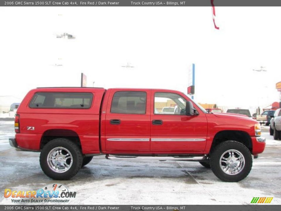 2006 GMC Sierra 1500 SLT Crew Cab 4x4 Fire Red / Dark Pewter Photo #6