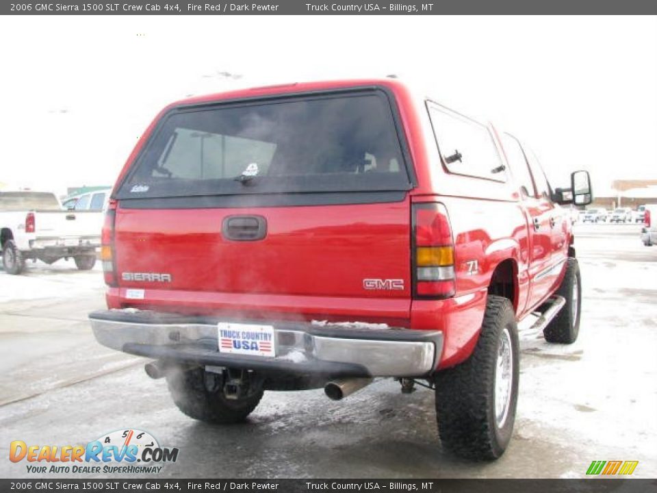 2006 GMC Sierra 1500 SLT Crew Cab 4x4 Fire Red / Dark Pewter Photo #7