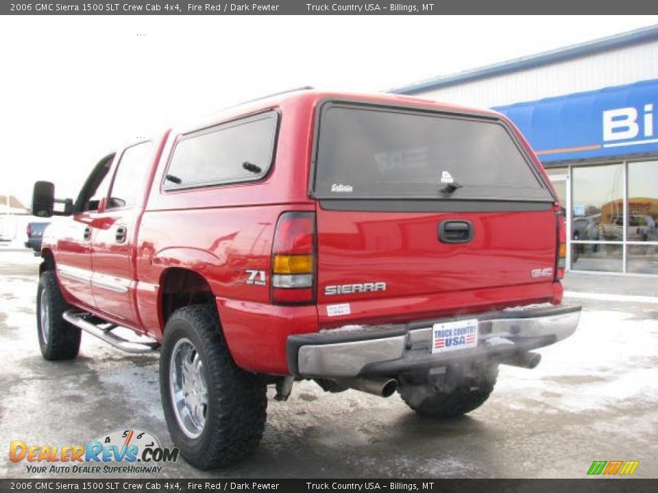 2006 GMC Sierra 1500 SLT Crew Cab 4x4 Fire Red / Dark Pewter Photo #8