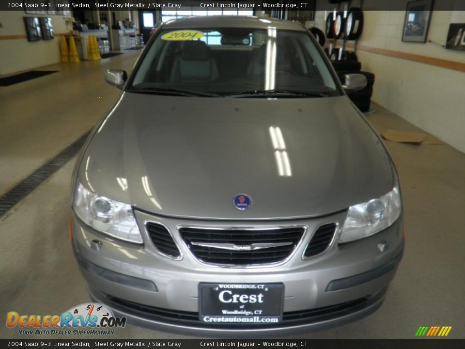 2004 Saab 9-3 Linear Sedan Steel Gray Metallic / Slate Gray Photo #2