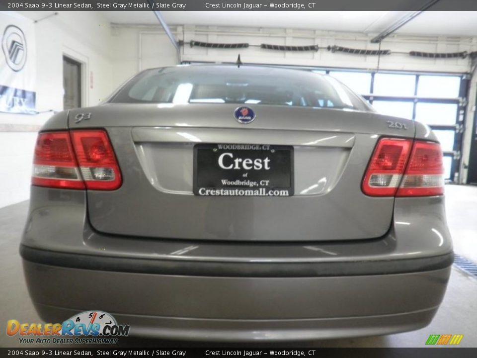 2004 Saab 9-3 Linear Sedan Steel Gray Metallic / Slate Gray Photo #5