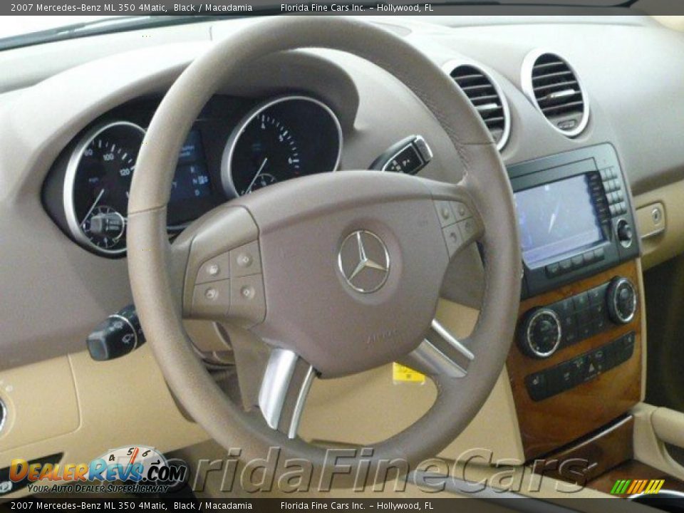 2007 Mercedes-Benz ML 350 4Matic Black / Macadamia Photo #16