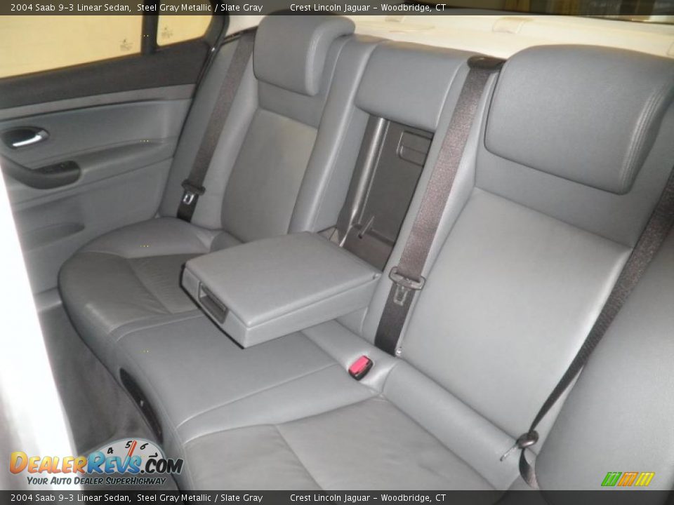 2004 Saab 9-3 Linear Sedan Steel Gray Metallic / Slate Gray Photo #8
