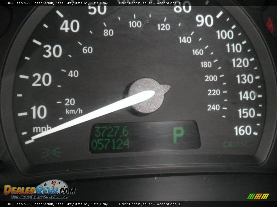2004 Saab 9-3 Linear Sedan Steel Gray Metallic / Slate Gray Photo #10