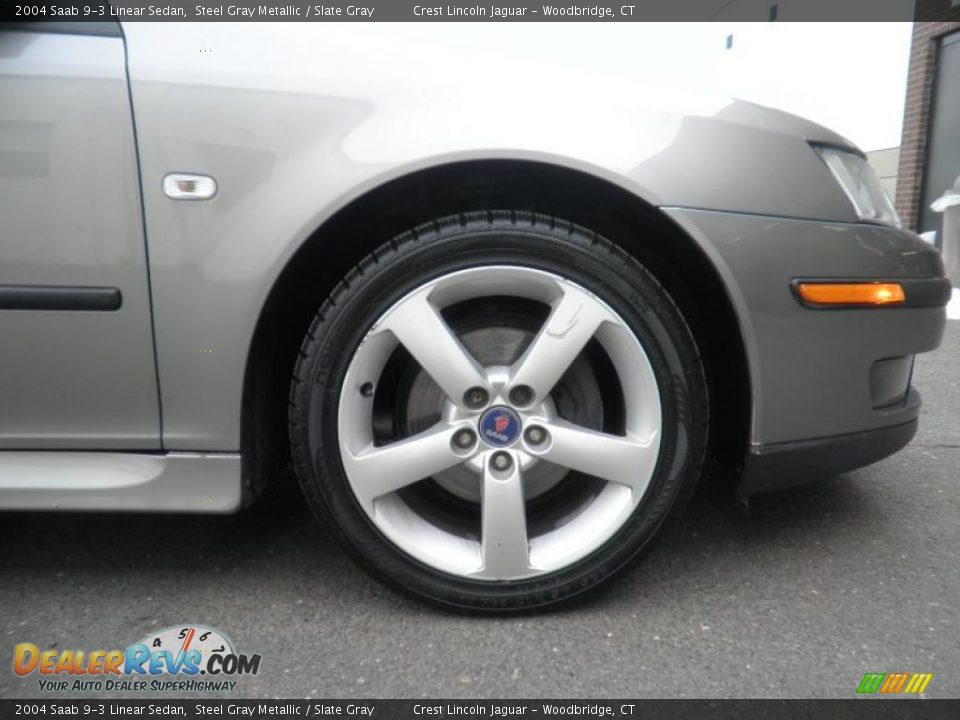 2004 Saab 9-3 Linear Sedan Steel Gray Metallic / Slate Gray Photo #14