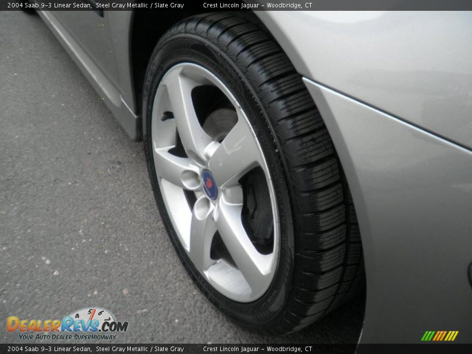 2004 Saab 9-3 Linear Sedan Steel Gray Metallic / Slate Gray Photo #15