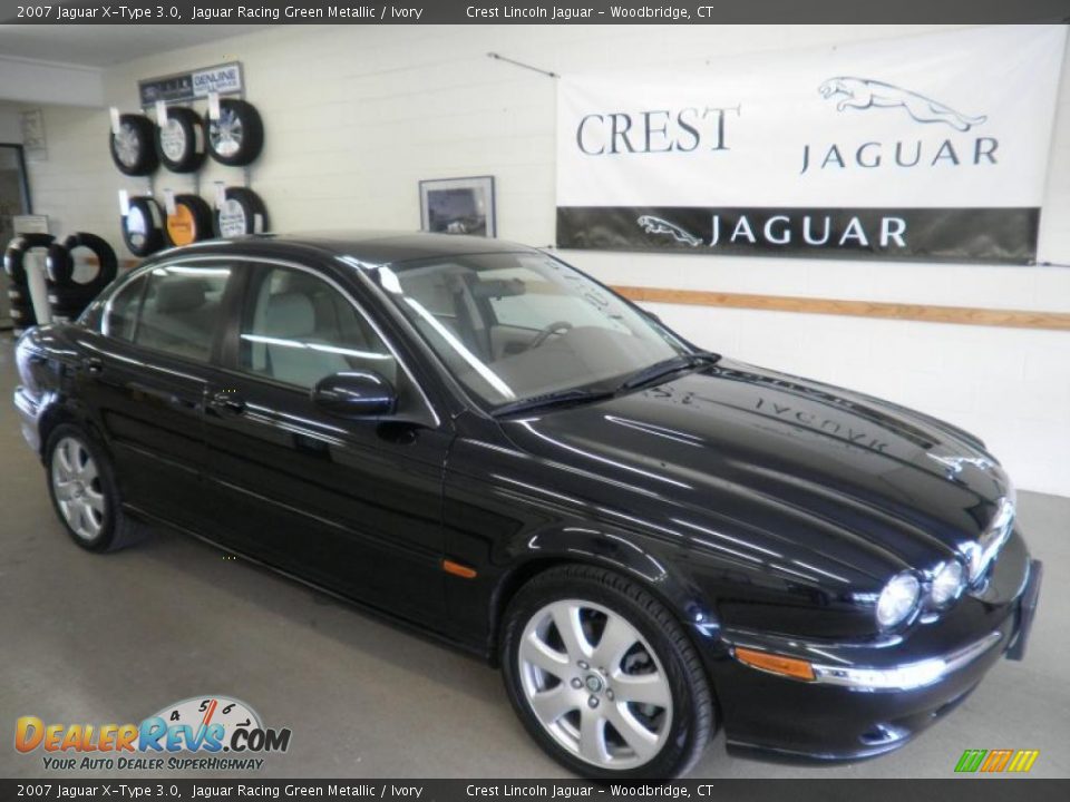 2007 Jaguar X-Type 3.0 Jaguar Racing Green Metallic / Ivory Photo #1