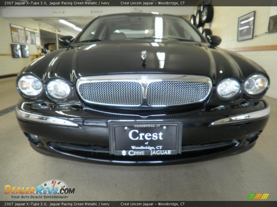 2007 Jaguar X-Type 3.0 Jaguar Racing Green Metallic / Ivory Photo #2