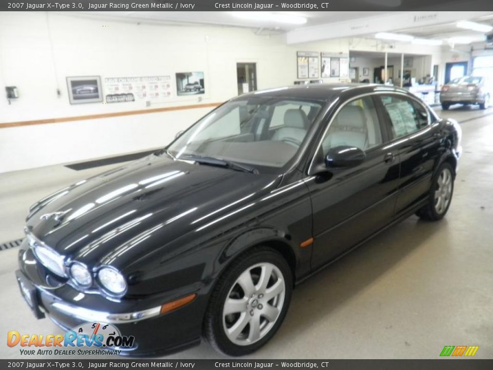 2007 Jaguar X-Type 3.0 Jaguar Racing Green Metallic / Ivory Photo #3
