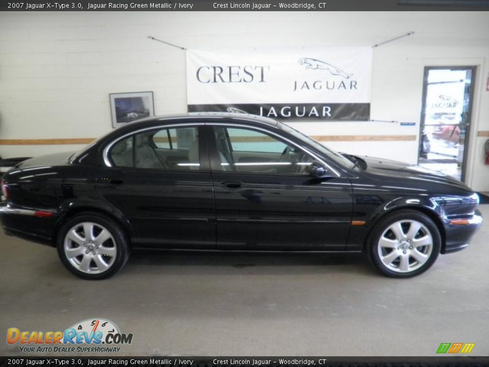 2007 Jaguar X-Type 3.0 Jaguar Racing Green Metallic / Ivory Photo #4