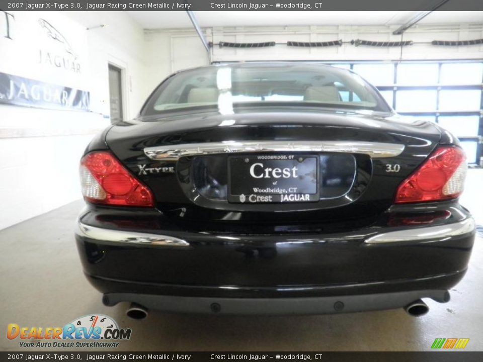 2007 Jaguar X-Type 3.0 Jaguar Racing Green Metallic / Ivory Photo #5