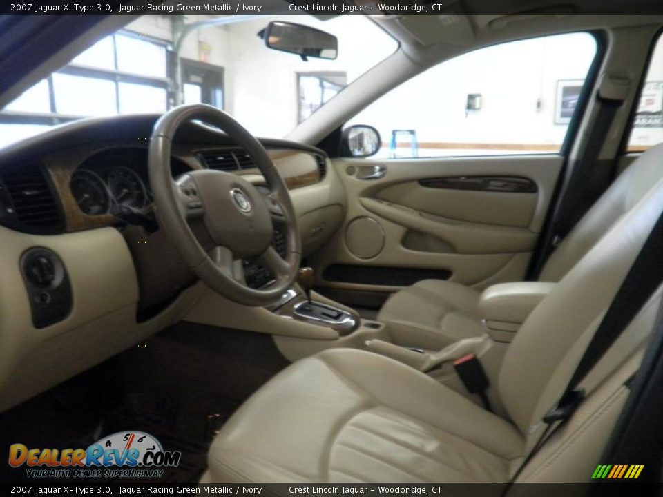 2007 Jaguar X-Type 3.0 Jaguar Racing Green Metallic / Ivory Photo #7