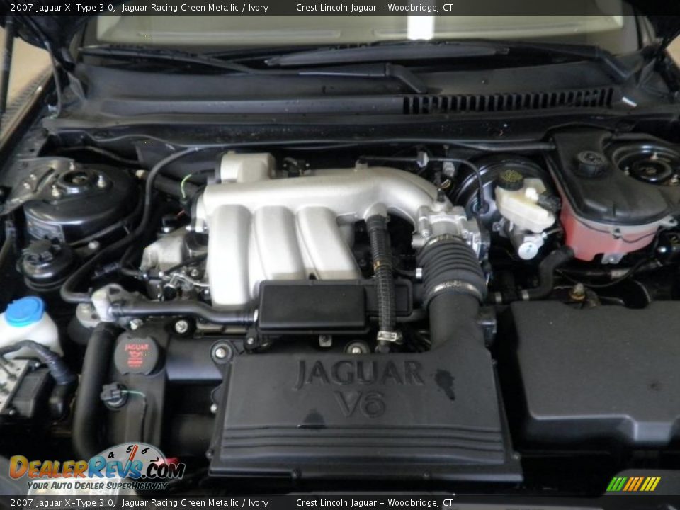 2007 Jaguar X-Type 3.0 Jaguar Racing Green Metallic / Ivory Photo #14