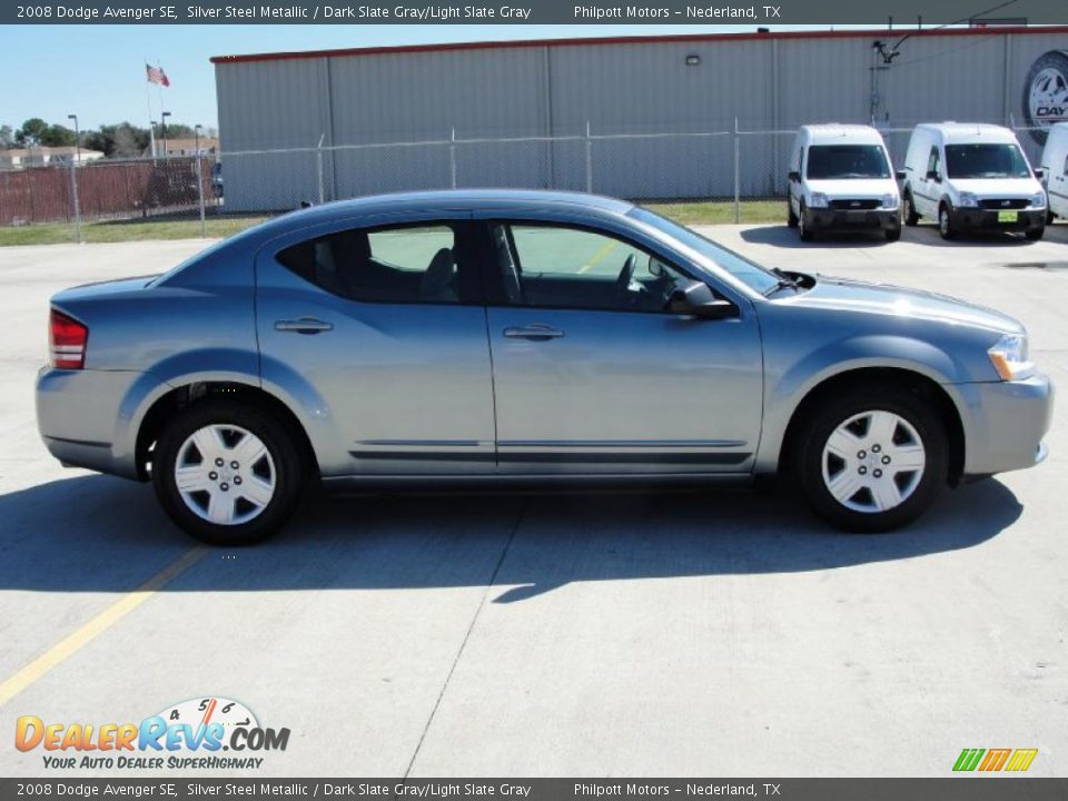 2008 Dodge Avenger SE Silver Steel Metallic / Dark Slate Gray/Light Slate Gray Photo #2