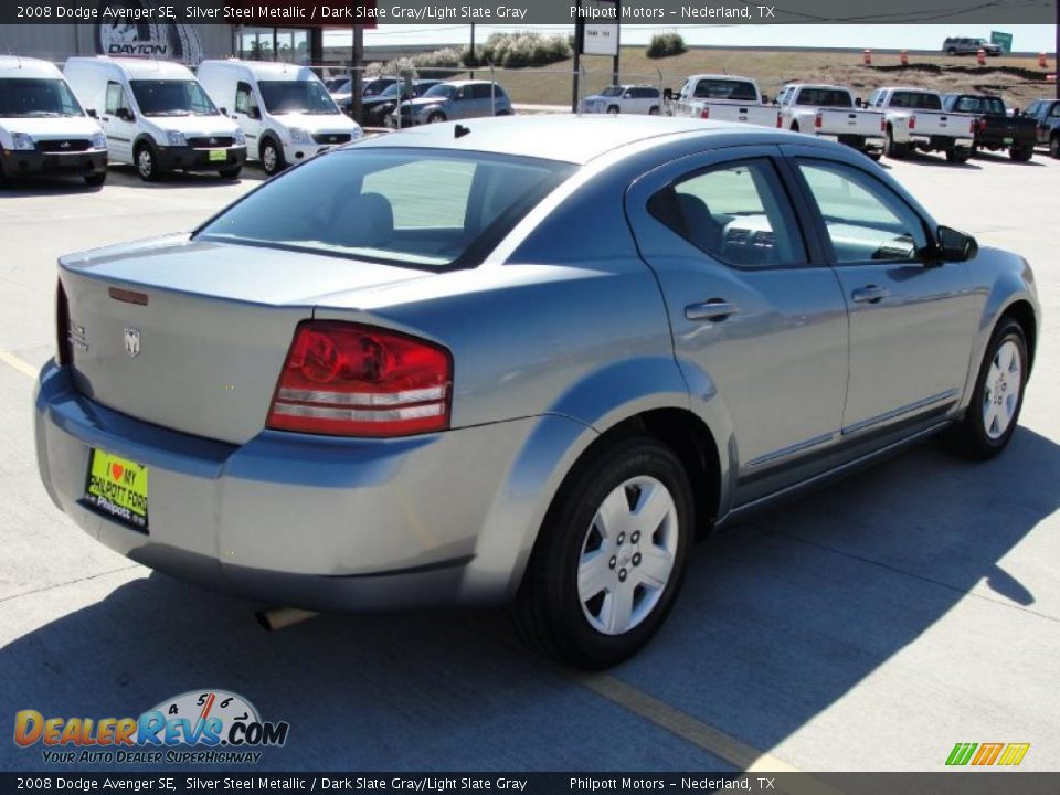 2008 Dodge Avenger SE Silver Steel Metallic / Dark Slate Gray/Light Slate Gray Photo #3