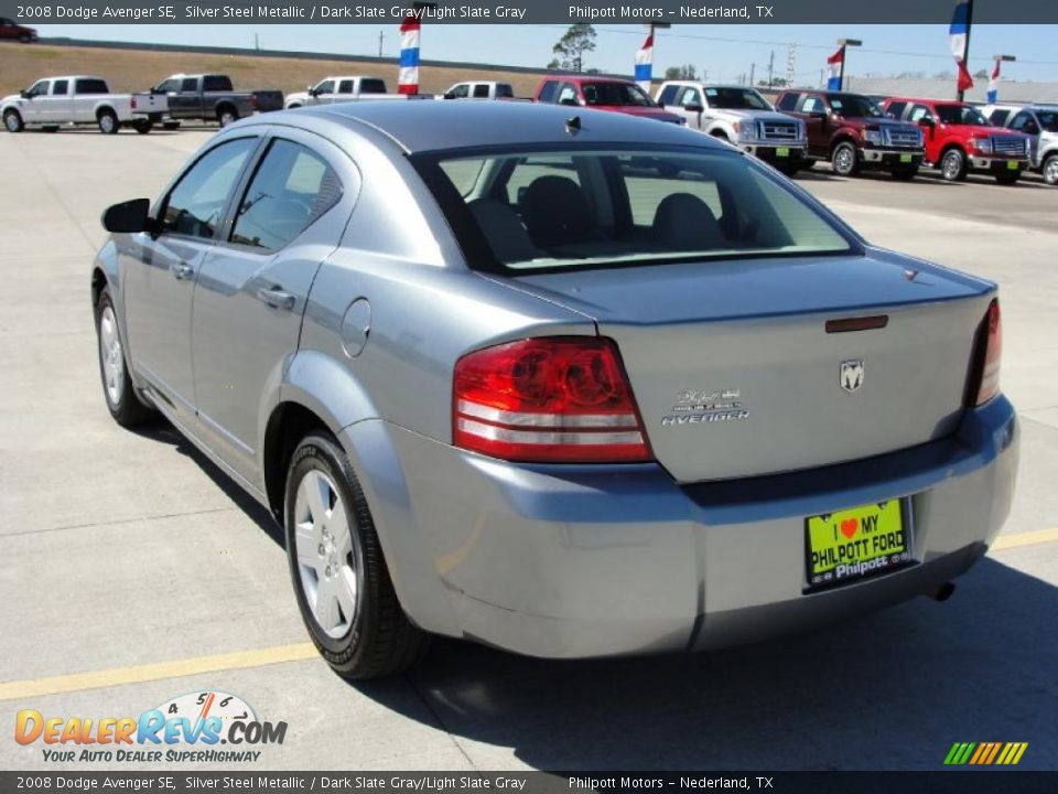 2008 Dodge Avenger SE Silver Steel Metallic / Dark Slate Gray/Light Slate Gray Photo #5