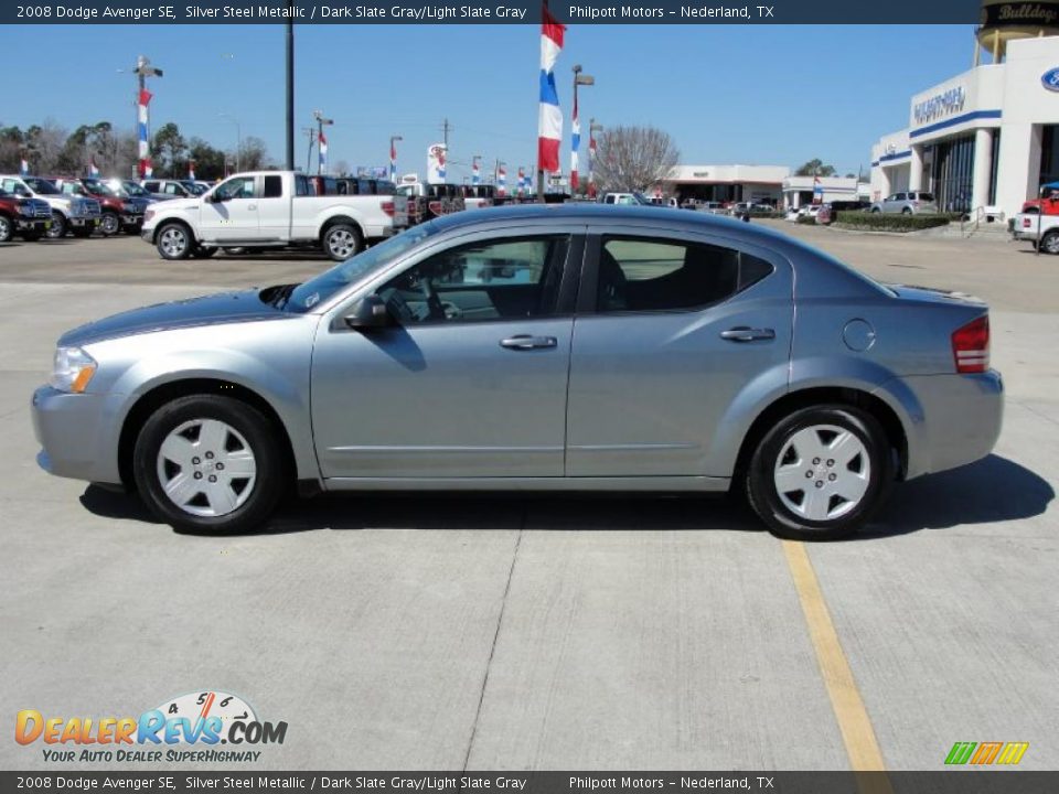 2008 Dodge Avenger SE Silver Steel Metallic / Dark Slate Gray/Light Slate Gray Photo #6