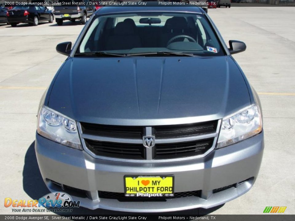 2008 Dodge Avenger SE Silver Steel Metallic / Dark Slate Gray/Light Slate Gray Photo #8