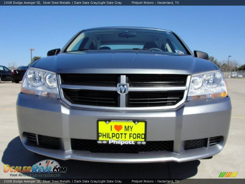 2008 Dodge Avenger SE Silver Steel Metallic / Dark Slate Gray/Light Slate Gray Photo #9