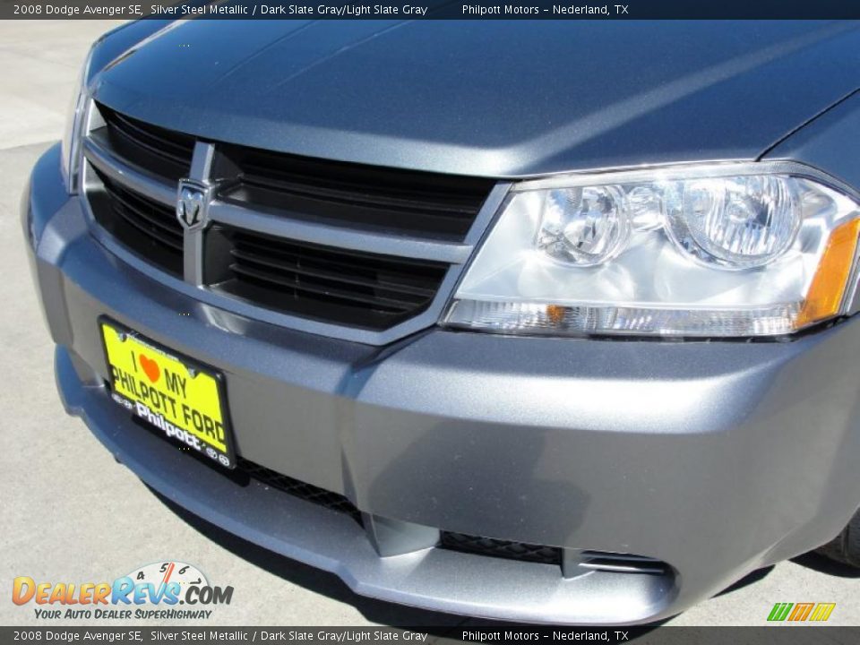 2008 Dodge Avenger SE Silver Steel Metallic / Dark Slate Gray/Light Slate Gray Photo #11