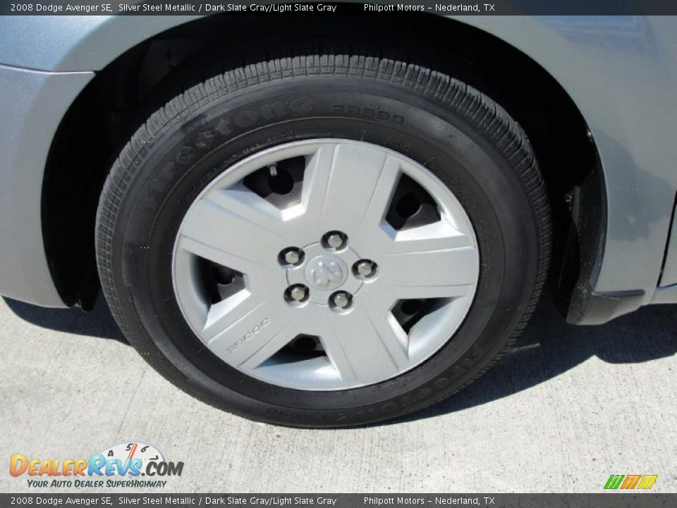 2008 Dodge Avenger SE Silver Steel Metallic / Dark Slate Gray/Light Slate Gray Photo #12