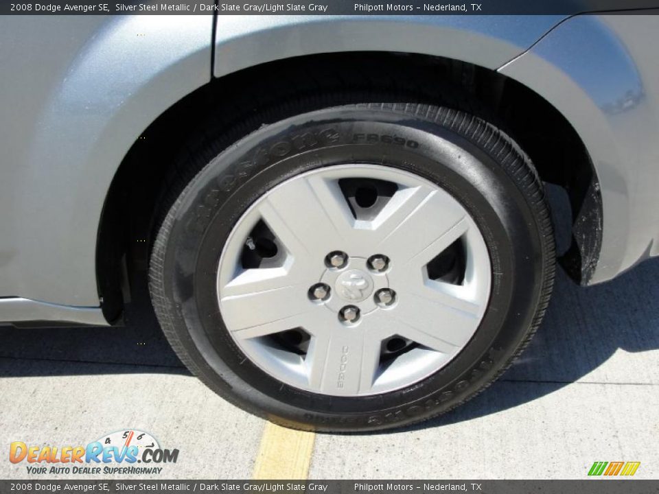 2008 Dodge Avenger SE Silver Steel Metallic / Dark Slate Gray/Light Slate Gray Photo #13