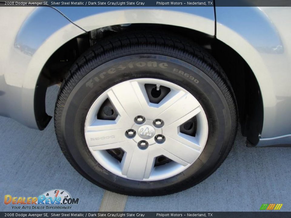 2008 Dodge Avenger SE Silver Steel Metallic / Dark Slate Gray/Light Slate Gray Photo #14