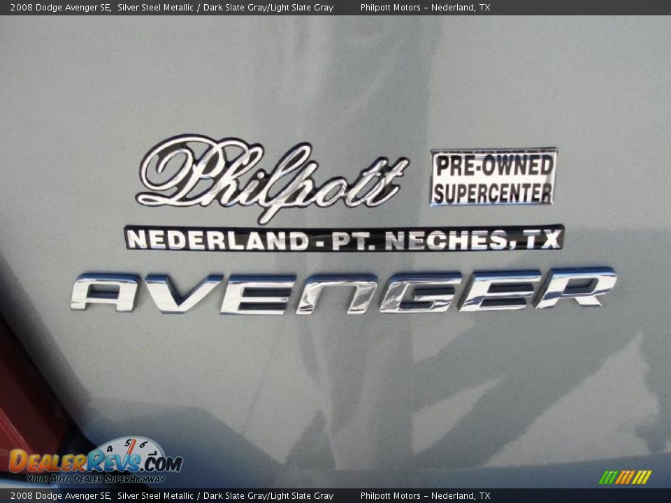 2008 Dodge Avenger SE Silver Steel Metallic / Dark Slate Gray/Light Slate Gray Photo #19