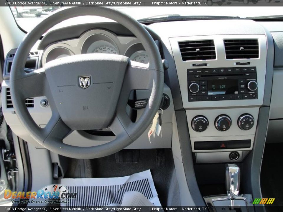 2008 Dodge Avenger SE Silver Steel Metallic / Dark Slate Gray/Light Slate Gray Photo #34