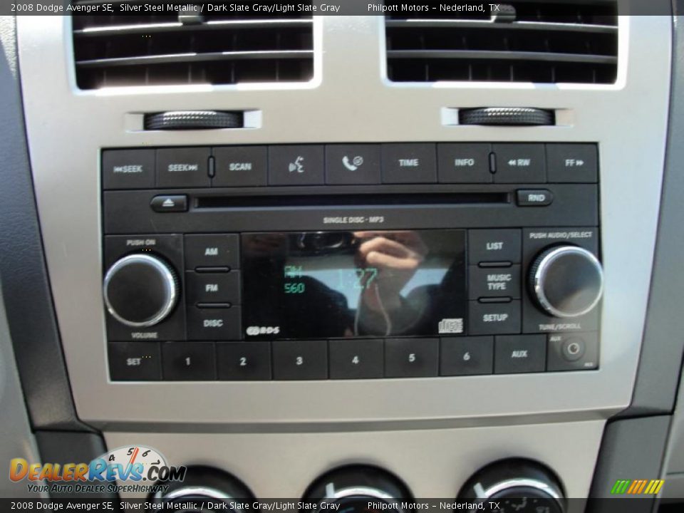 2008 Dodge Avenger SE Silver Steel Metallic / Dark Slate Gray/Light Slate Gray Photo #35