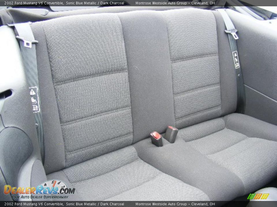 2002 Ford Mustang V6 Convertible Sonic Blue Metallic / Dark Charcoal Photo #13