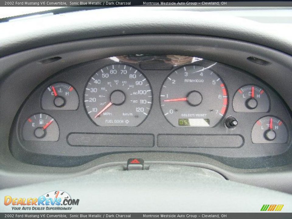 2002 Ford Mustang V6 Convertible Sonic Blue Metallic / Dark Charcoal Photo #17