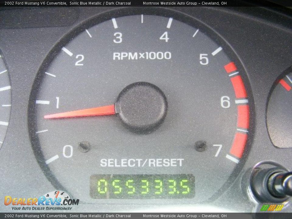 2002 Ford Mustang V6 Convertible Sonic Blue Metallic / Dark Charcoal Photo #18