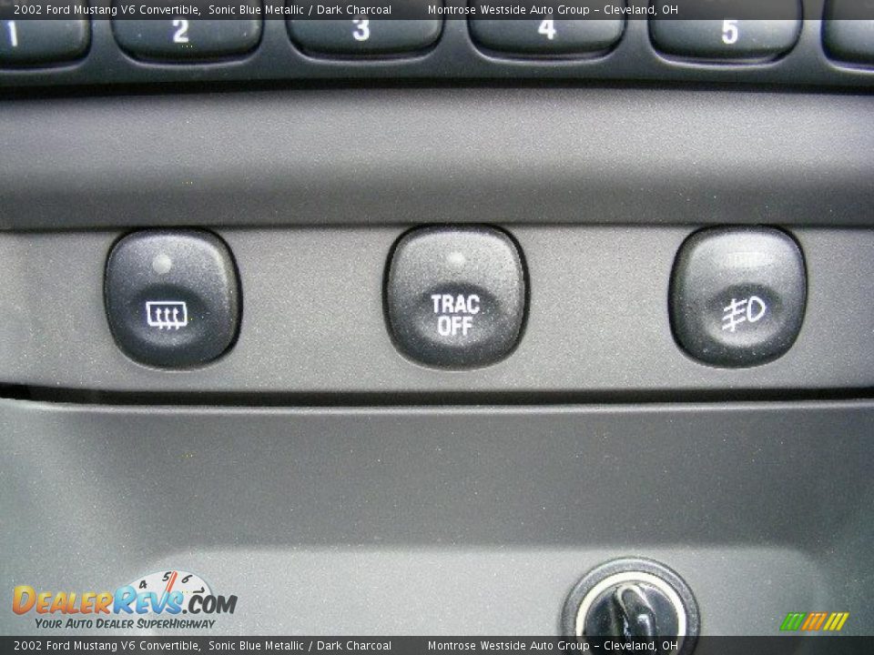 2002 Ford Mustang V6 Convertible Sonic Blue Metallic / Dark Charcoal Photo #22
