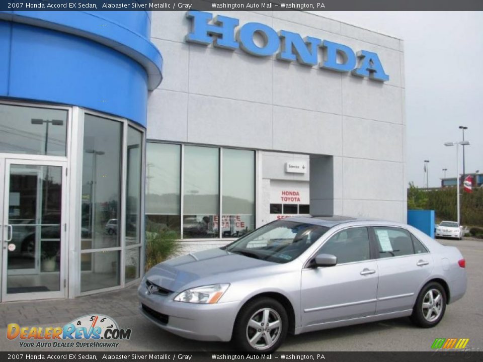2007 Honda Accord EX Sedan Alabaster Silver Metallic / Gray Photo #1