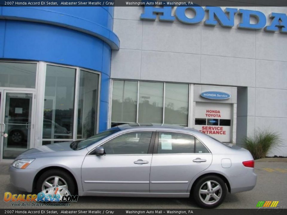 2007 Honda Accord EX Sedan Alabaster Silver Metallic / Gray Photo #3