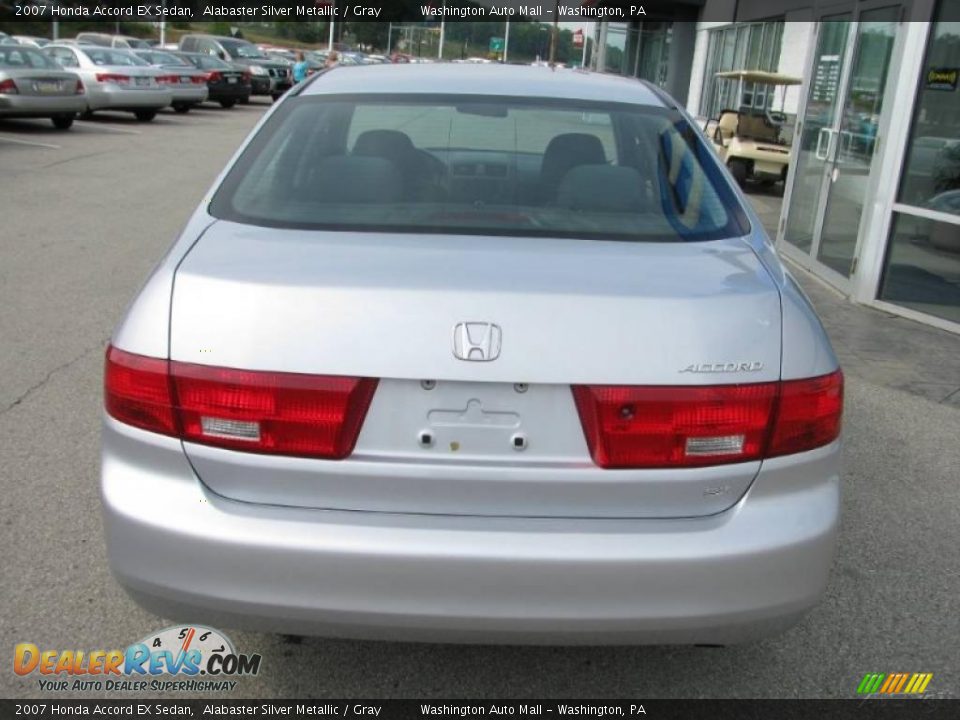 2007 Honda Accord EX Sedan Alabaster Silver Metallic / Gray Photo #5