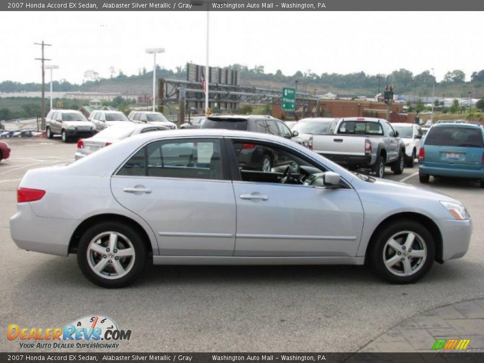 2007 Honda Accord EX Sedan Alabaster Silver Metallic / Gray Photo #7
