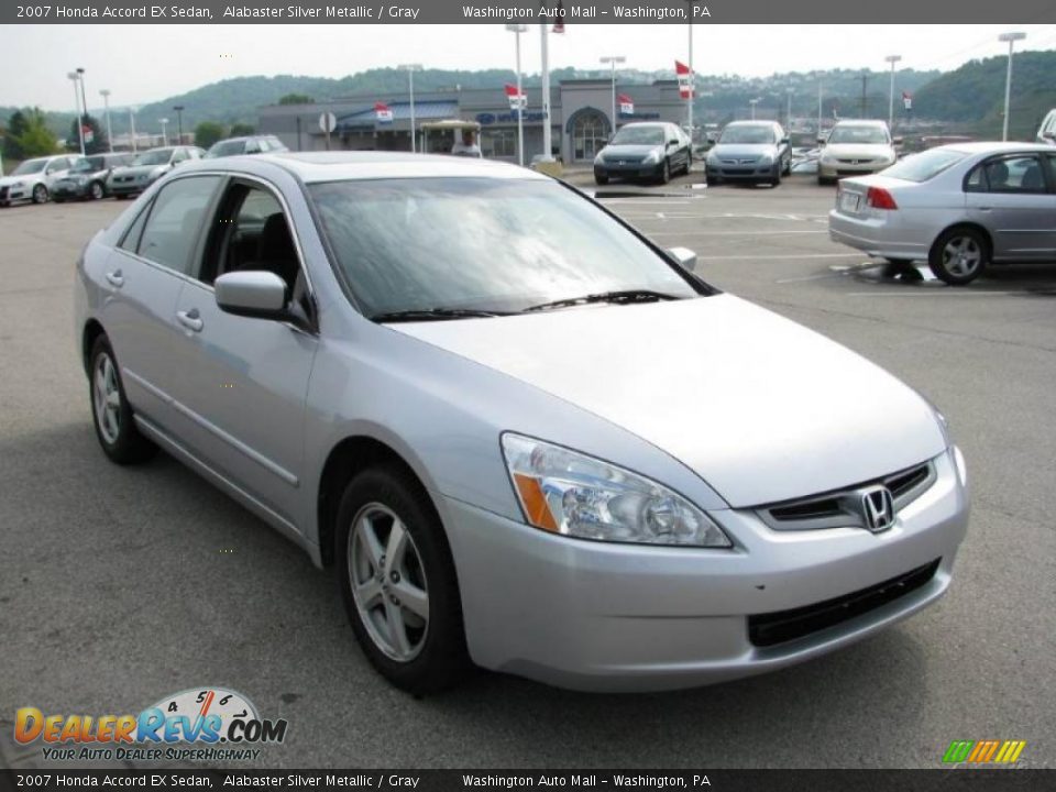 2007 Honda Accord EX Sedan Alabaster Silver Metallic / Gray Photo #10