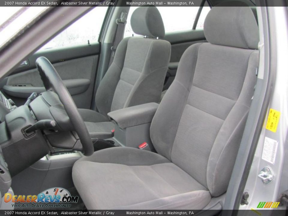 2007 Honda Accord EX Sedan Alabaster Silver Metallic / Gray Photo #16