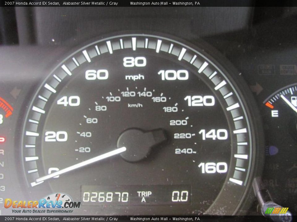 2007 Honda Accord EX Sedan Alabaster Silver Metallic / Gray Photo #20