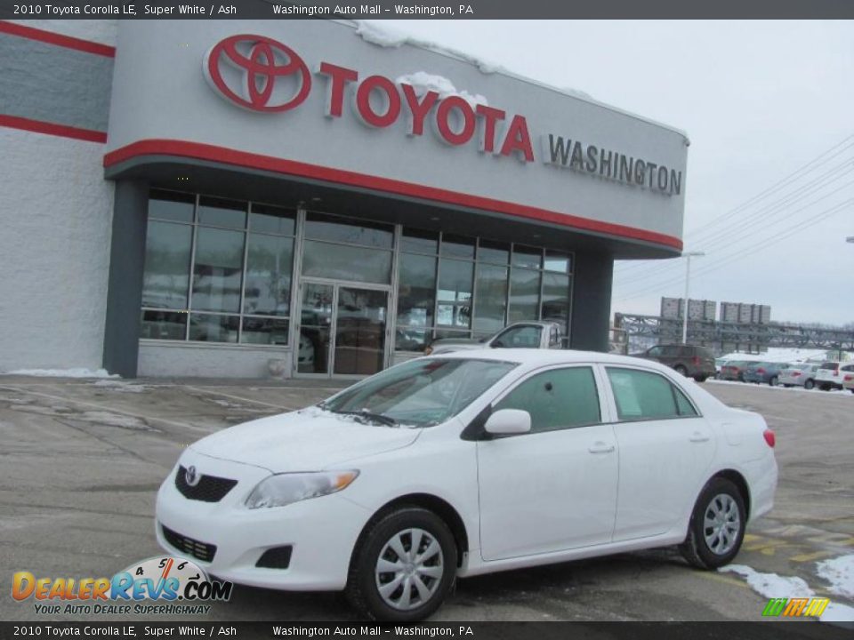 2010 Toyota Corolla LE Super White / Ash Photo #1