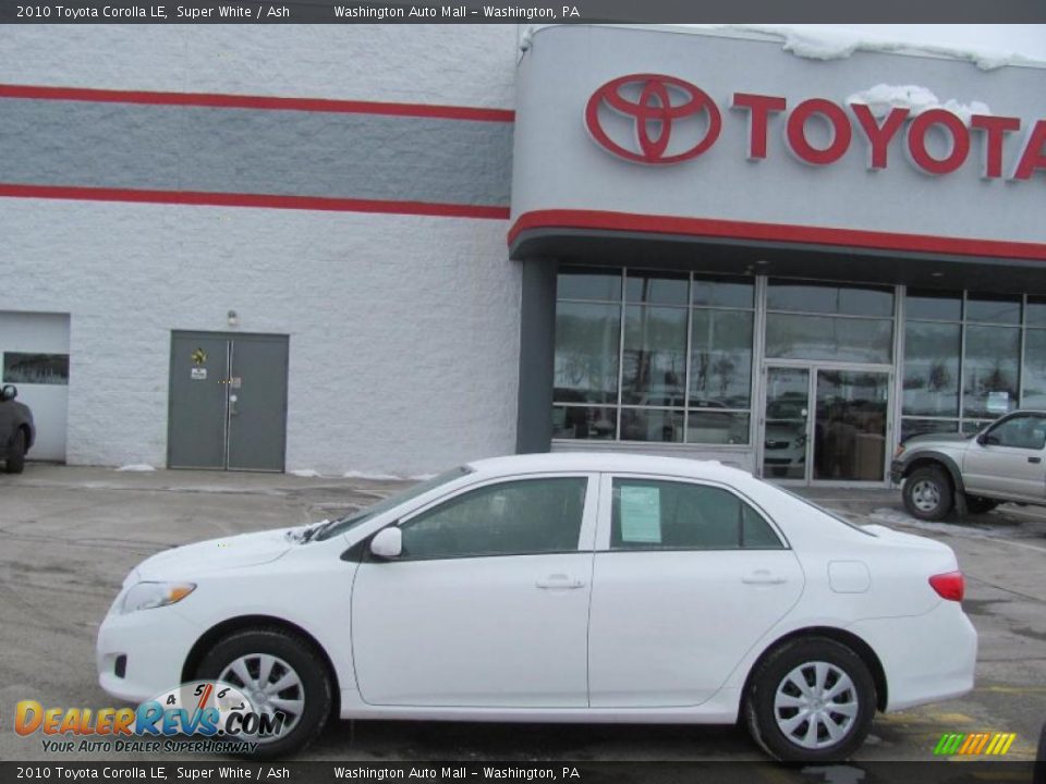2010 Toyota Corolla LE Super White / Ash Photo #2