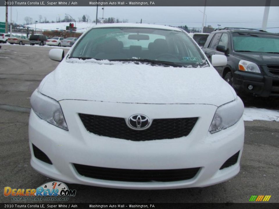 2010 Toyota Corolla LE Super White / Ash Photo #7