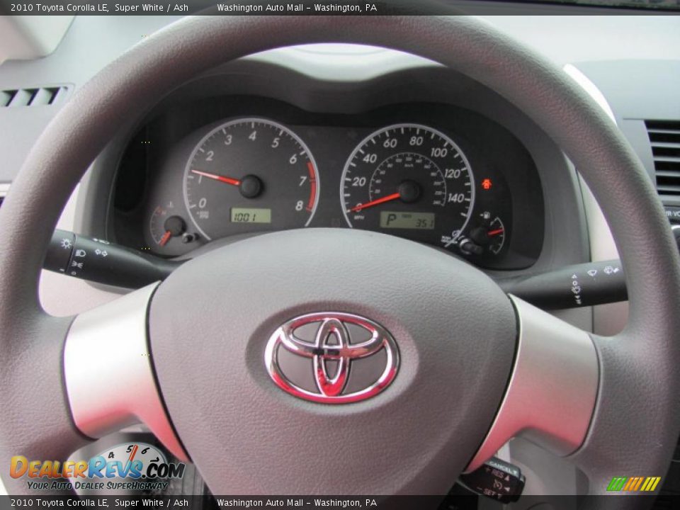 2010 Toyota Corolla LE Super White / Ash Photo #13