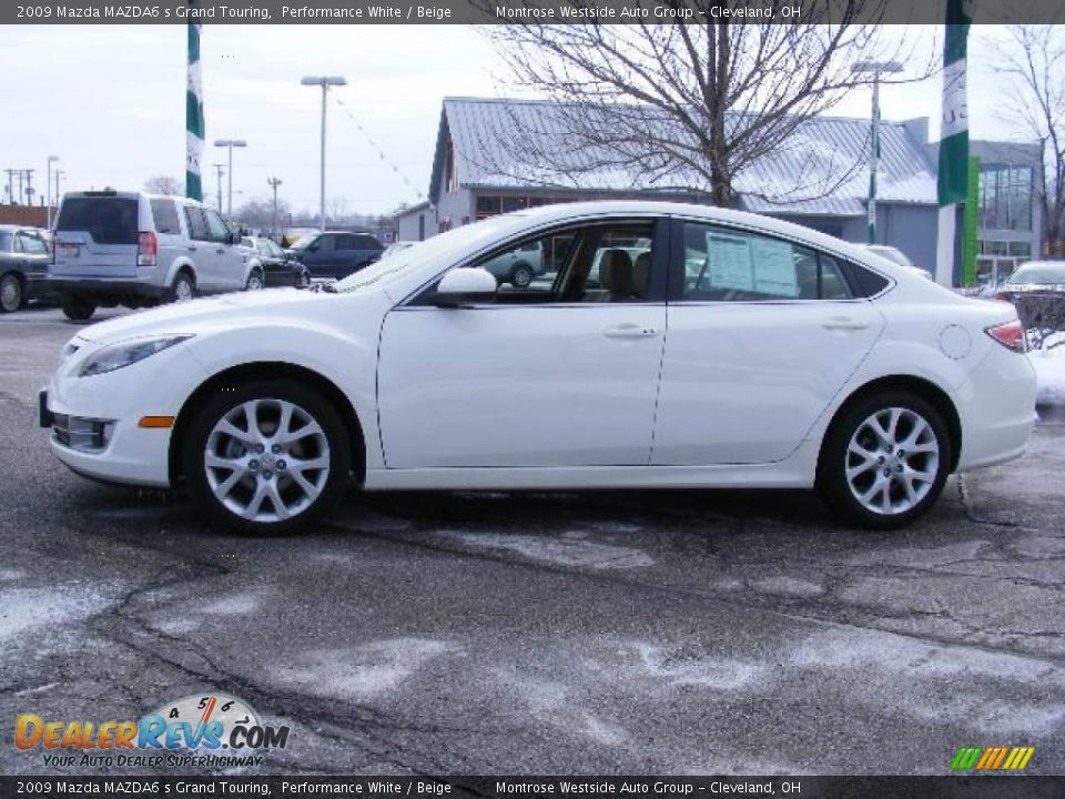 2009 Mazda MAZDA6 s Grand Touring Performance White / Beige Photo #2