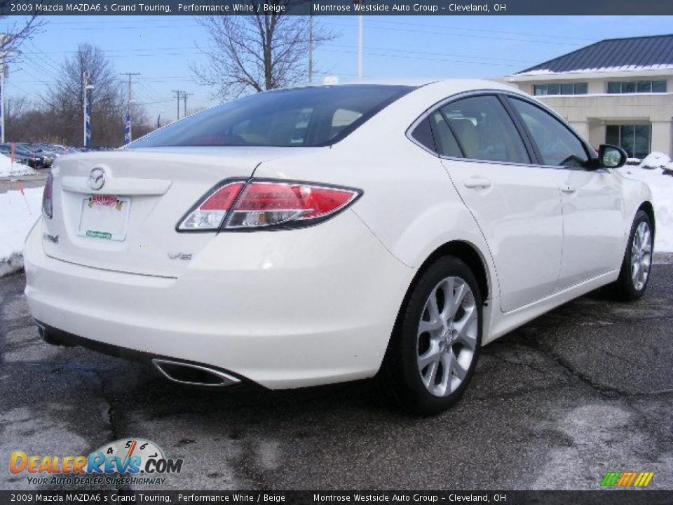 2009 Mazda MAZDA6 s Grand Touring Performance White / Beige Photo #5
