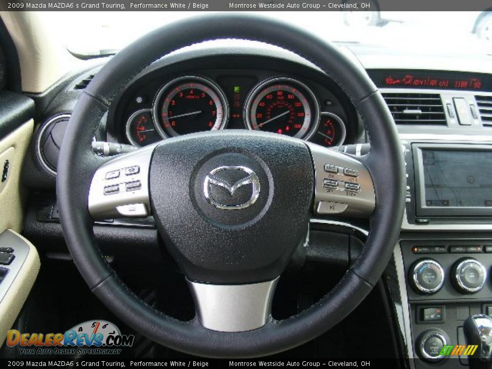 2009 Mazda MAZDA6 s Grand Touring Performance White / Beige Photo #16